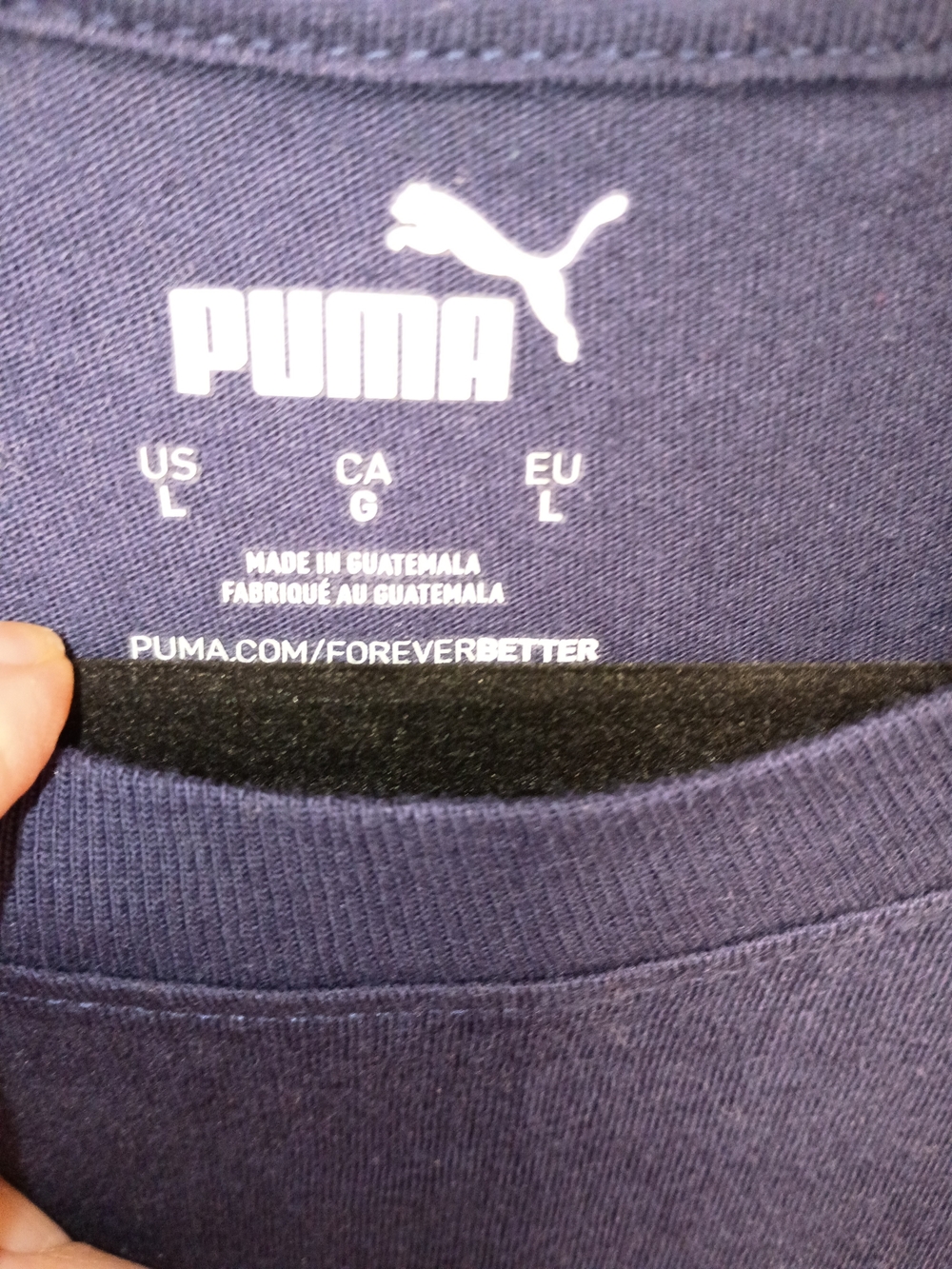 Puma Navy Blue T‑Shirt with Red Logo - Picture 6 of 7